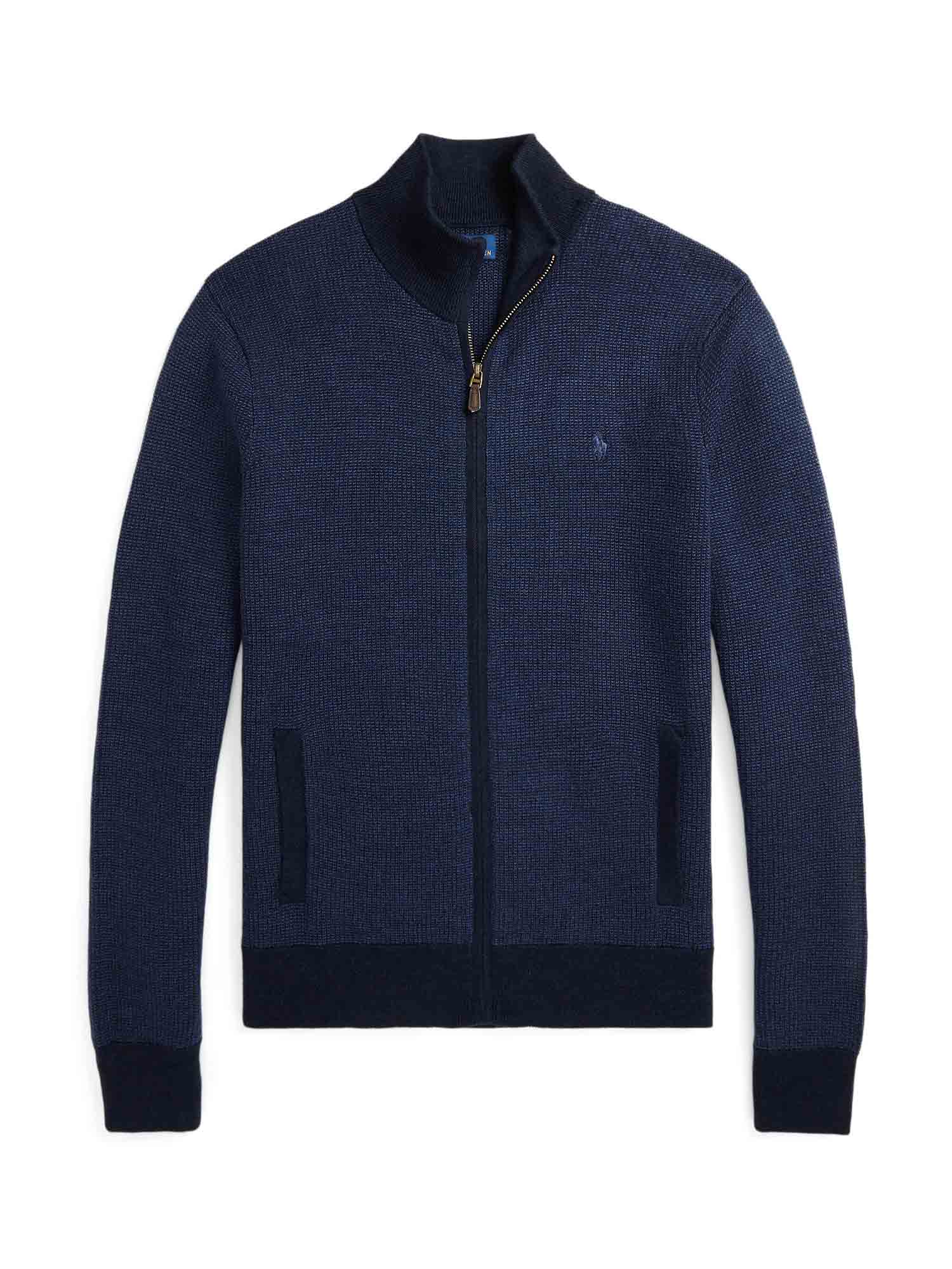 Polo Ralph Lauren Textured Washable Wool Full-Zip Sweater – O