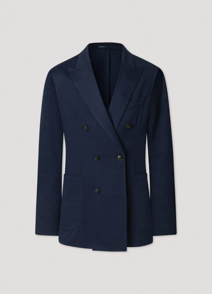Hackett London Jersey Double Breasted Blazer
