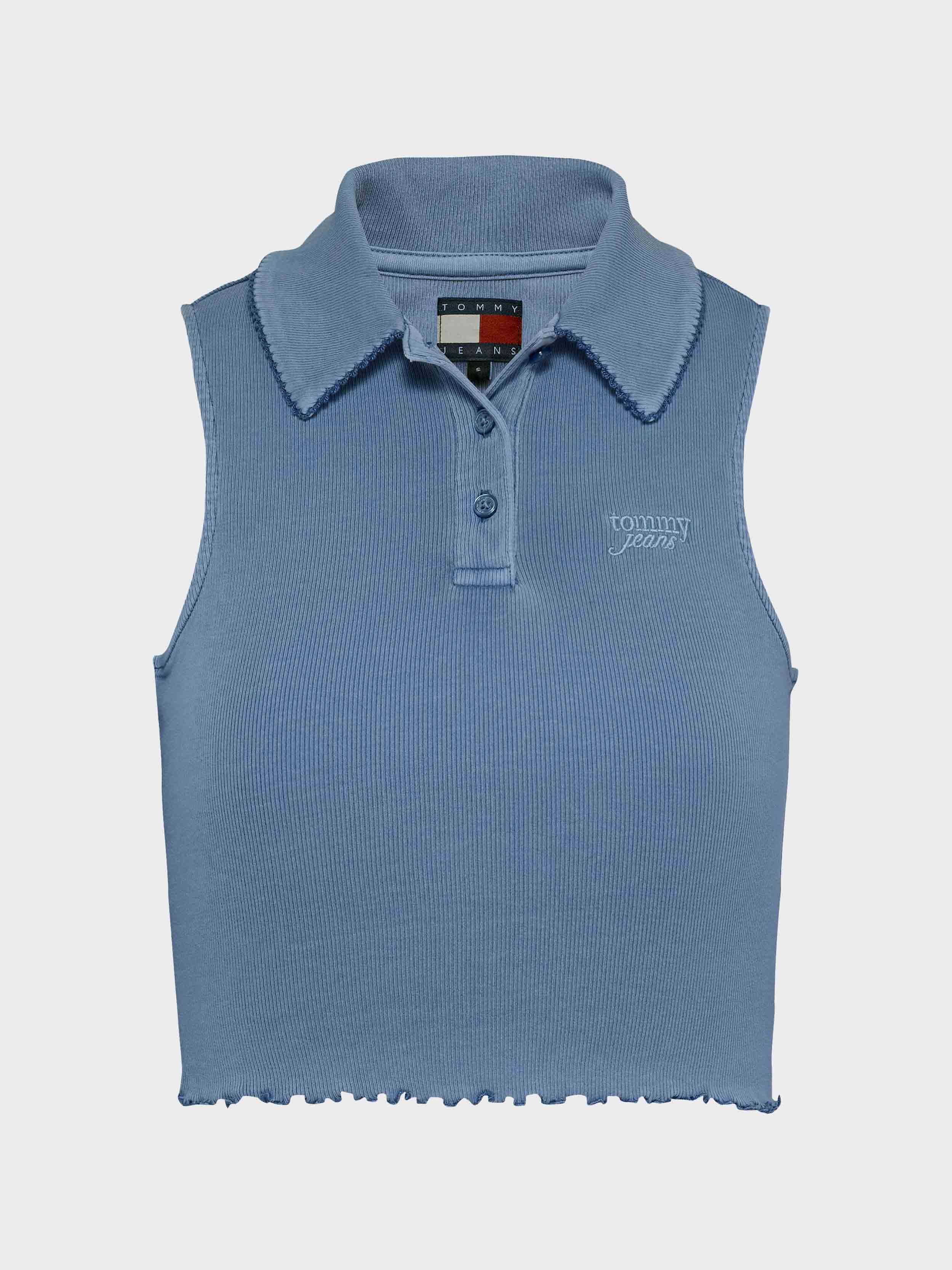 Tommy Hilfiger Jeans Women's Cropped Garment Dyed Ribbed Tank