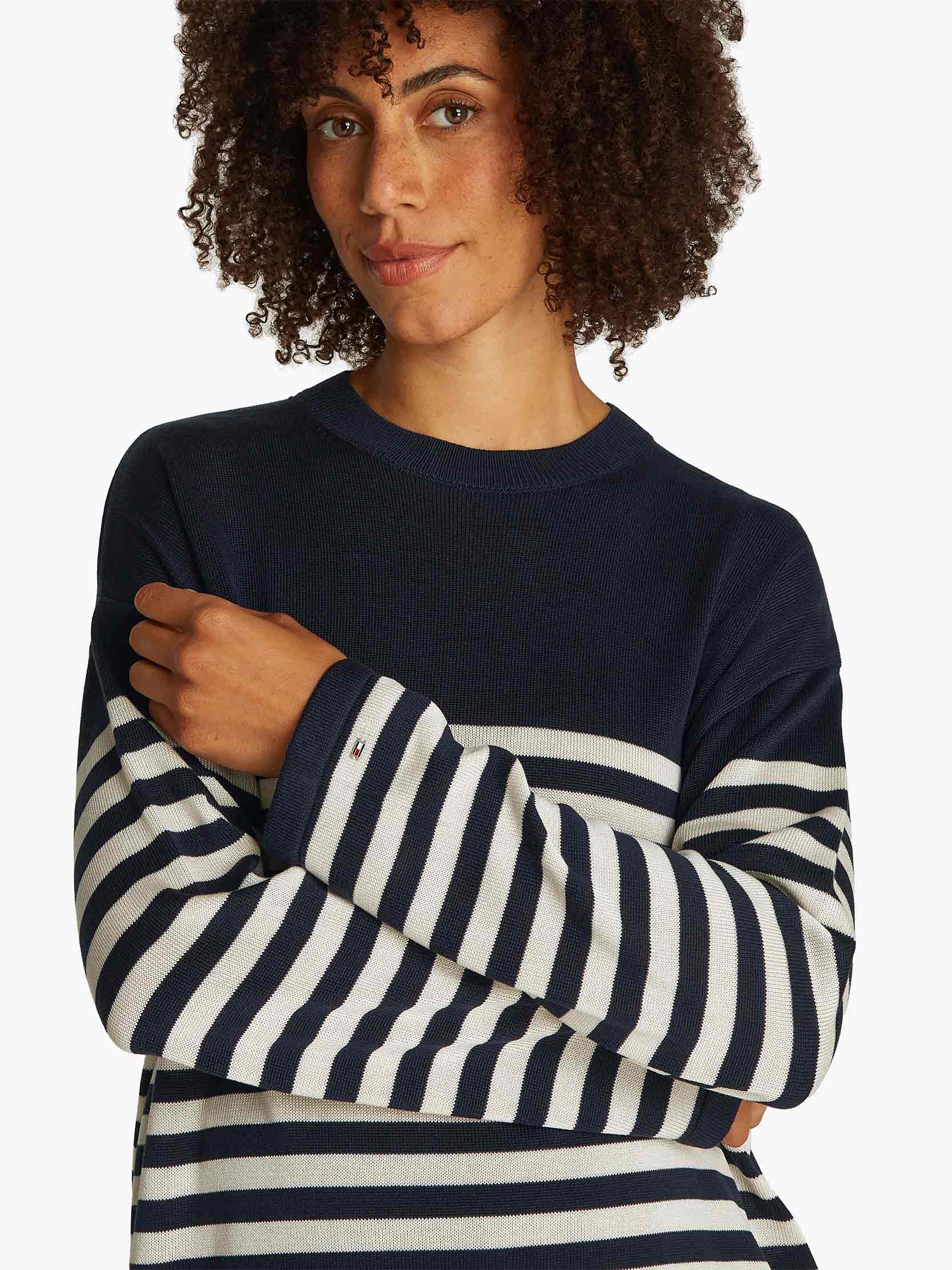 Ecru/Navy Blue