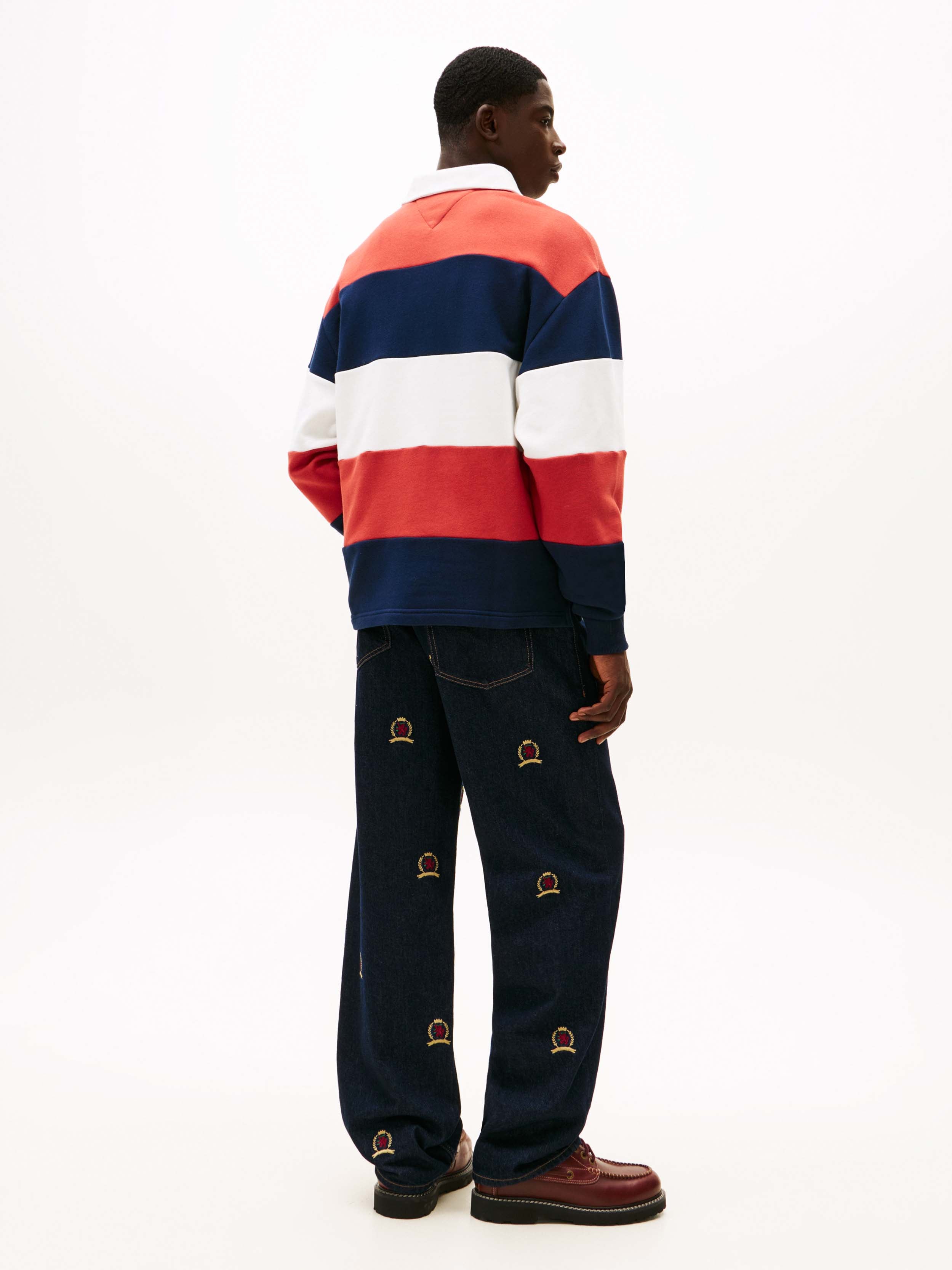 D N Navy / Terracotta Red / Ecru