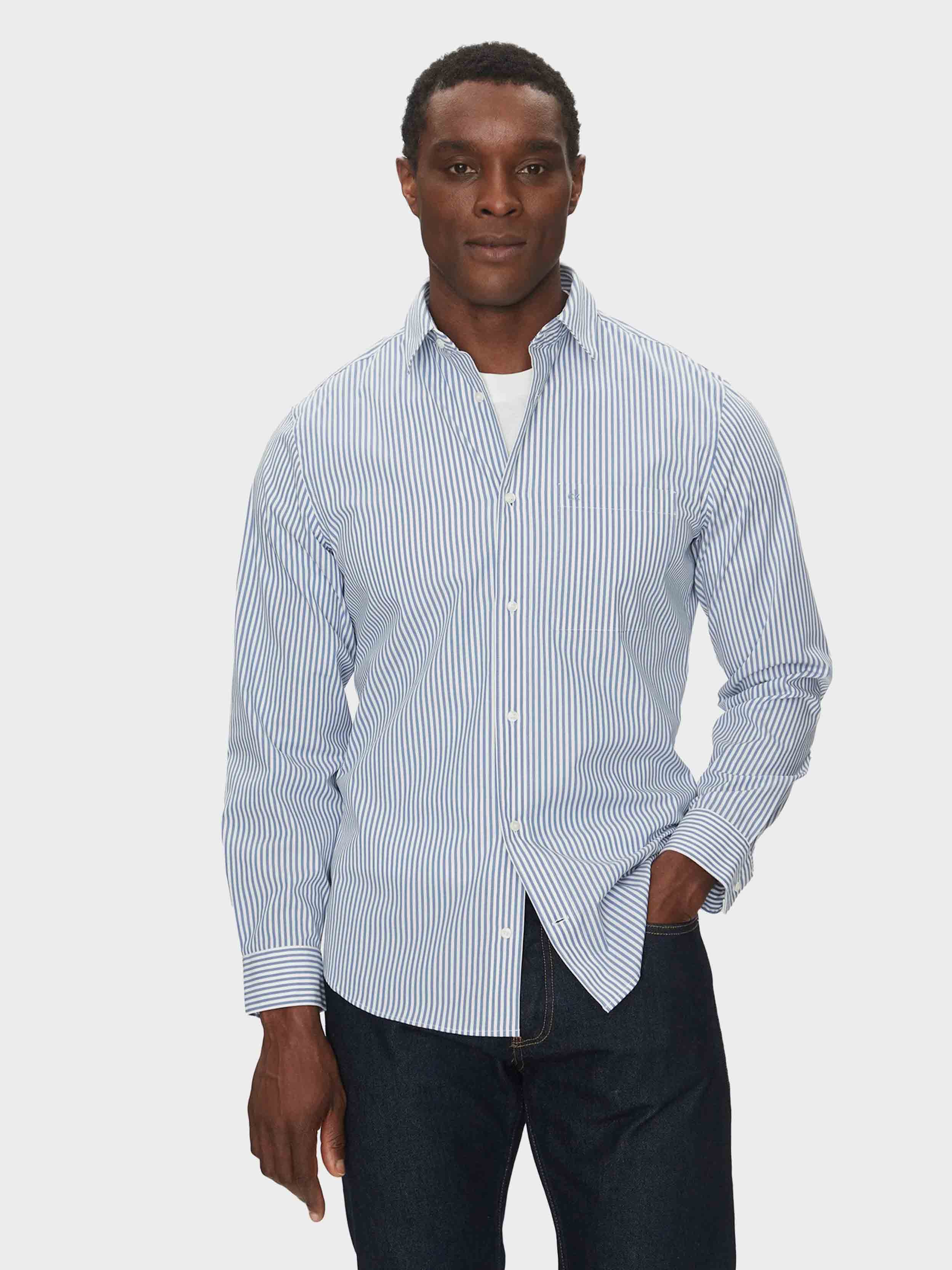 light Blue / White stripe