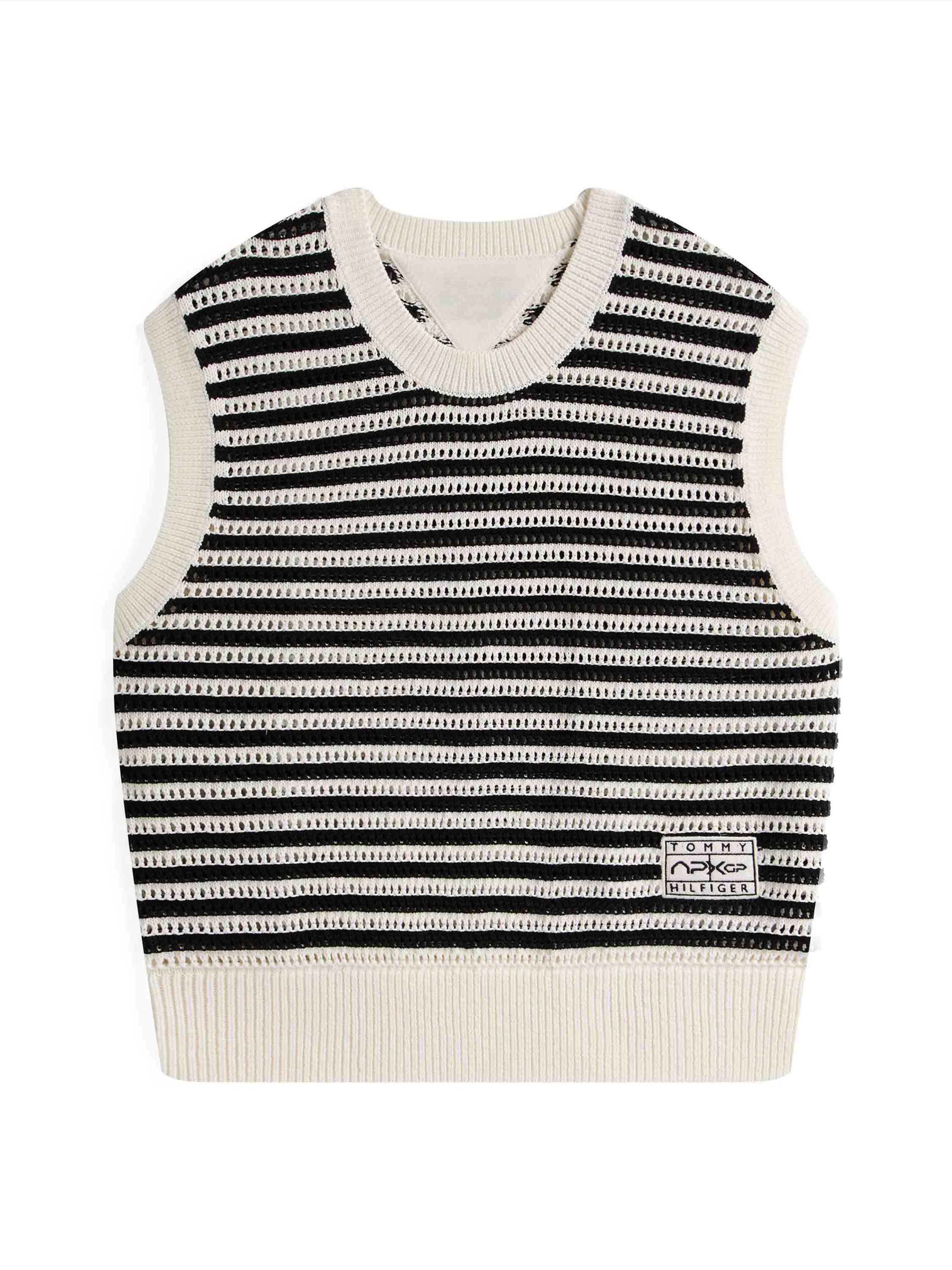 Black/Ivory Petal Stripe