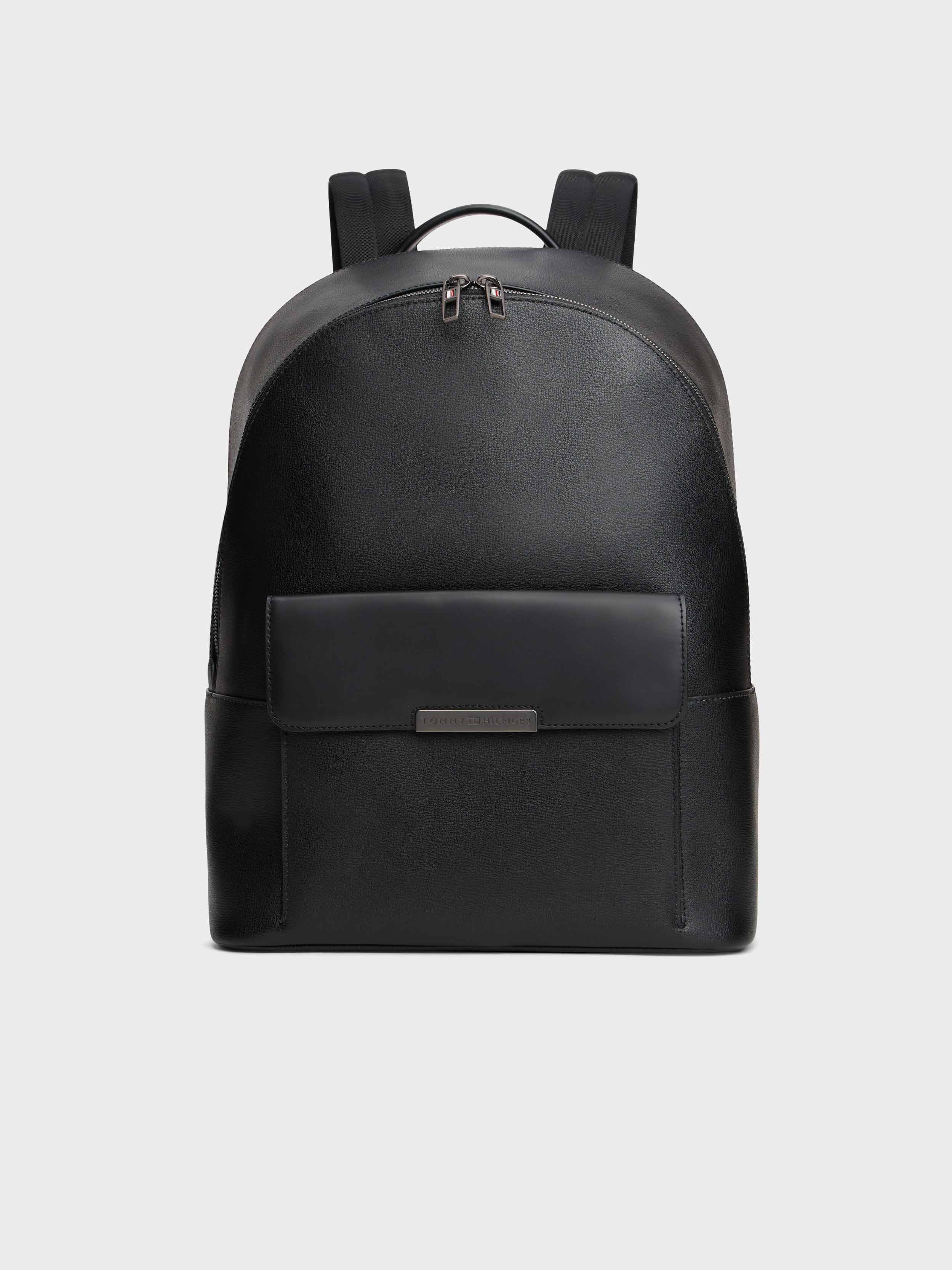 backpack laptop hilfiger leather Tommy Hilfiger
