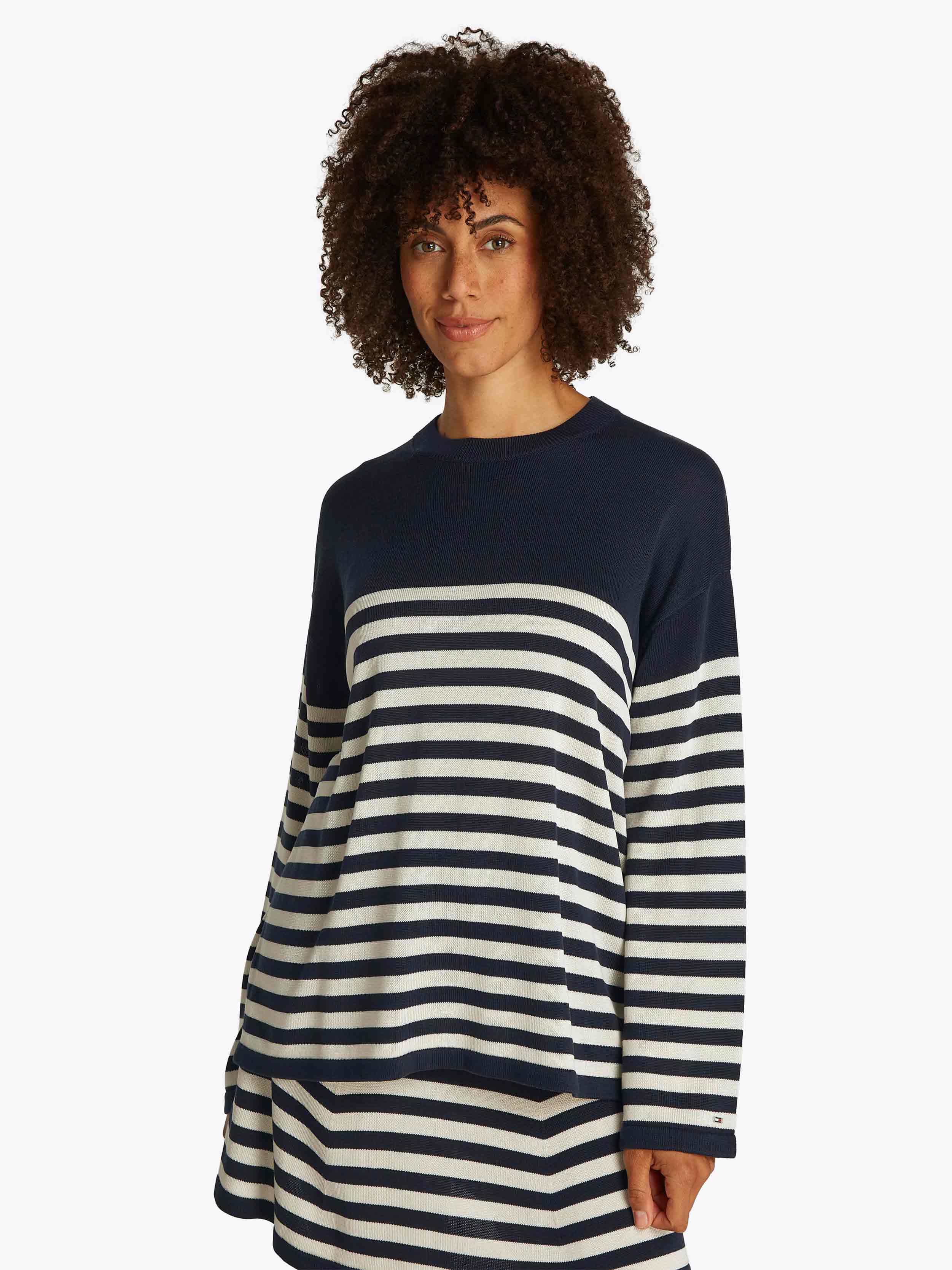 Ecru/Navy Blue