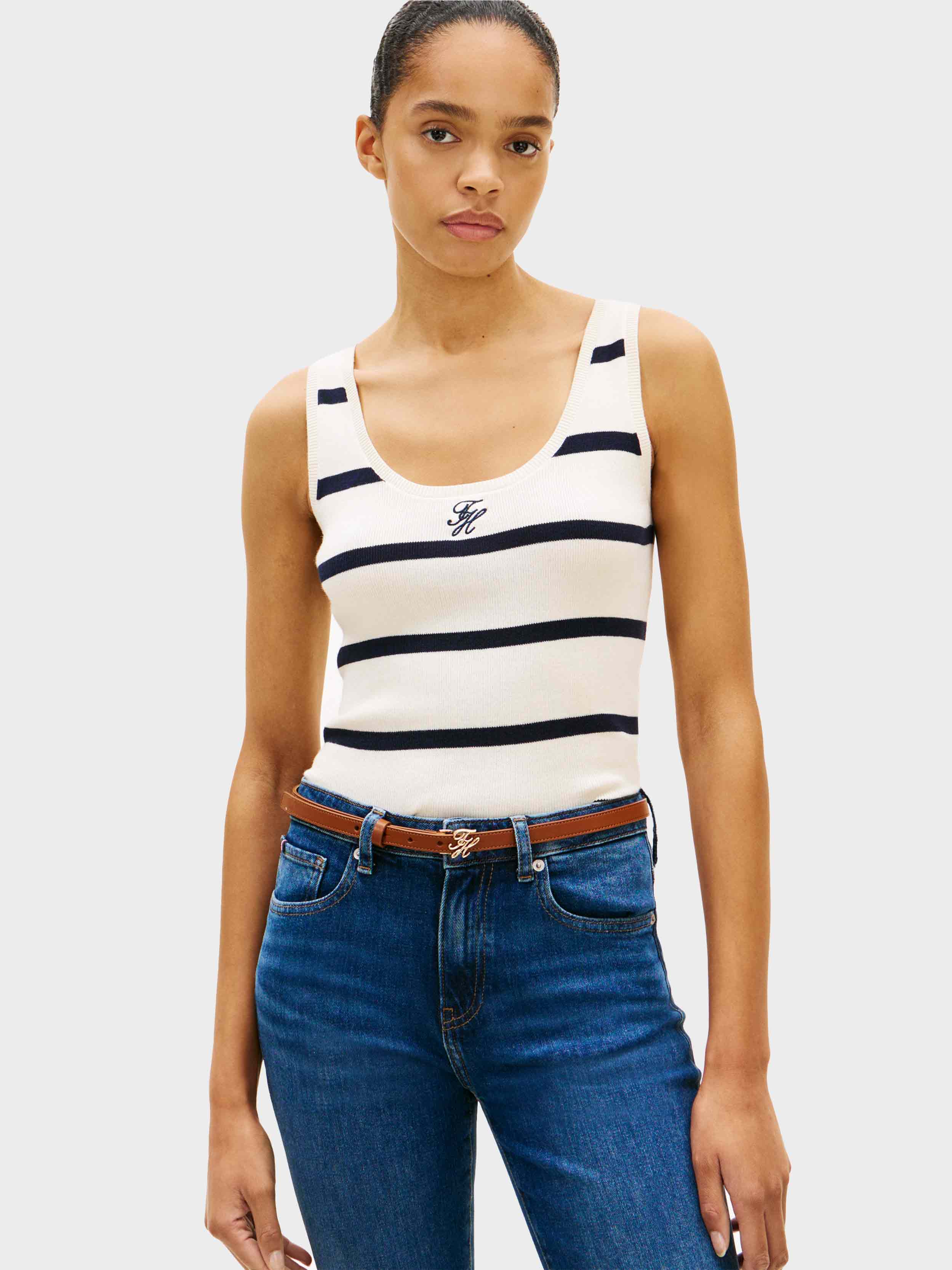 Navy/White Stripe