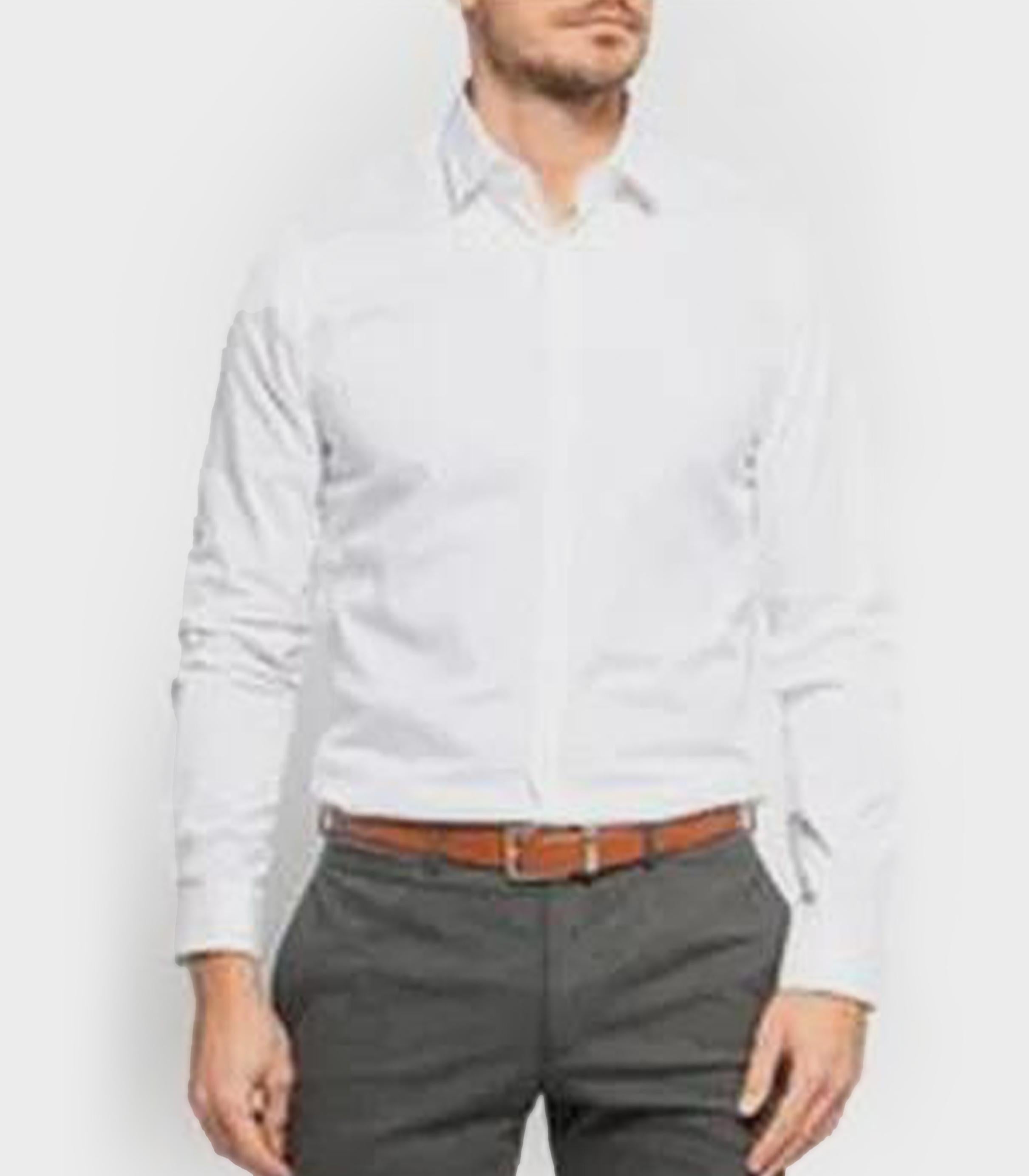 Calvin klein - evening rich twill slim shirt  - men