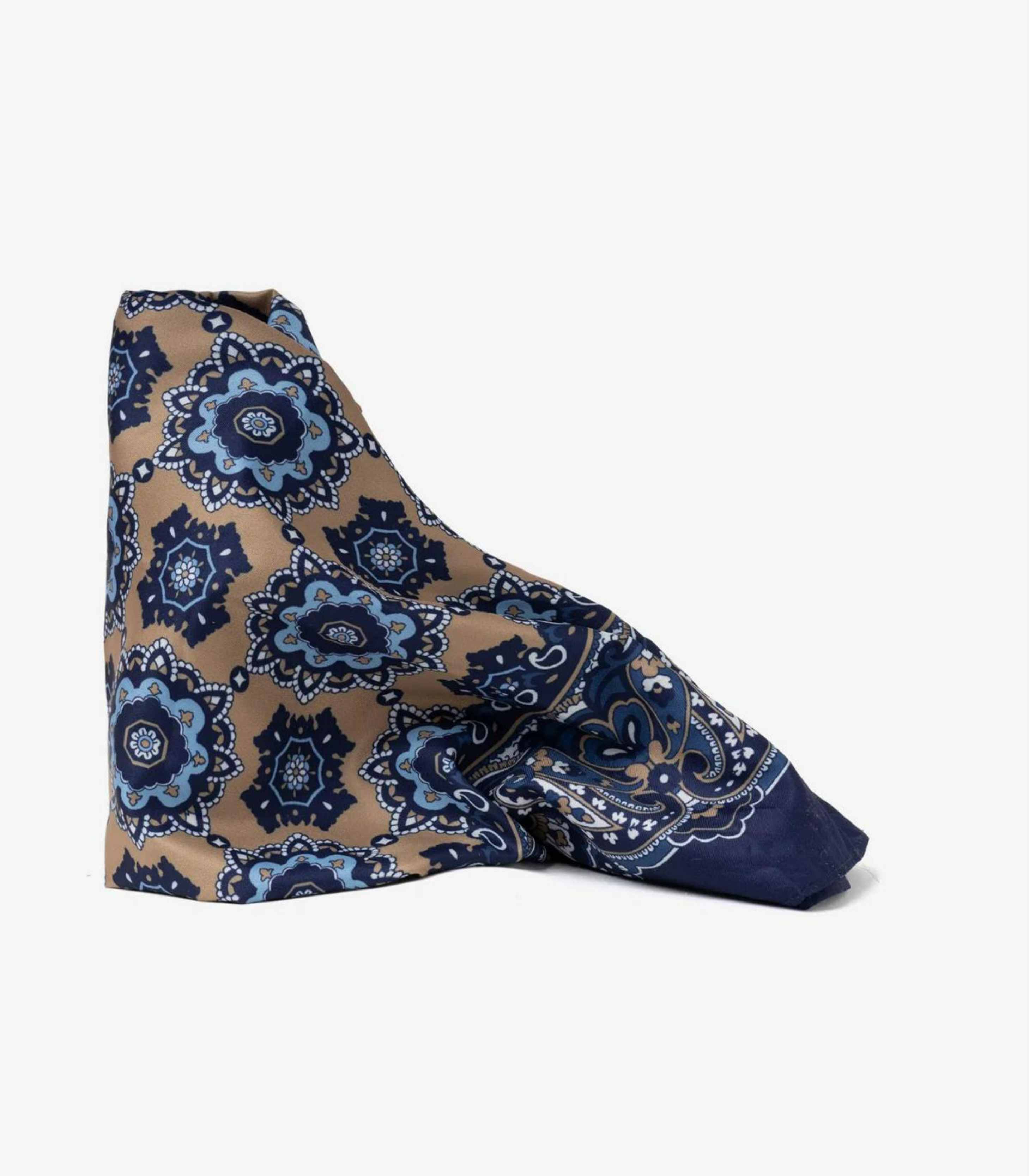 Dan john - beige geometric design foulard - men