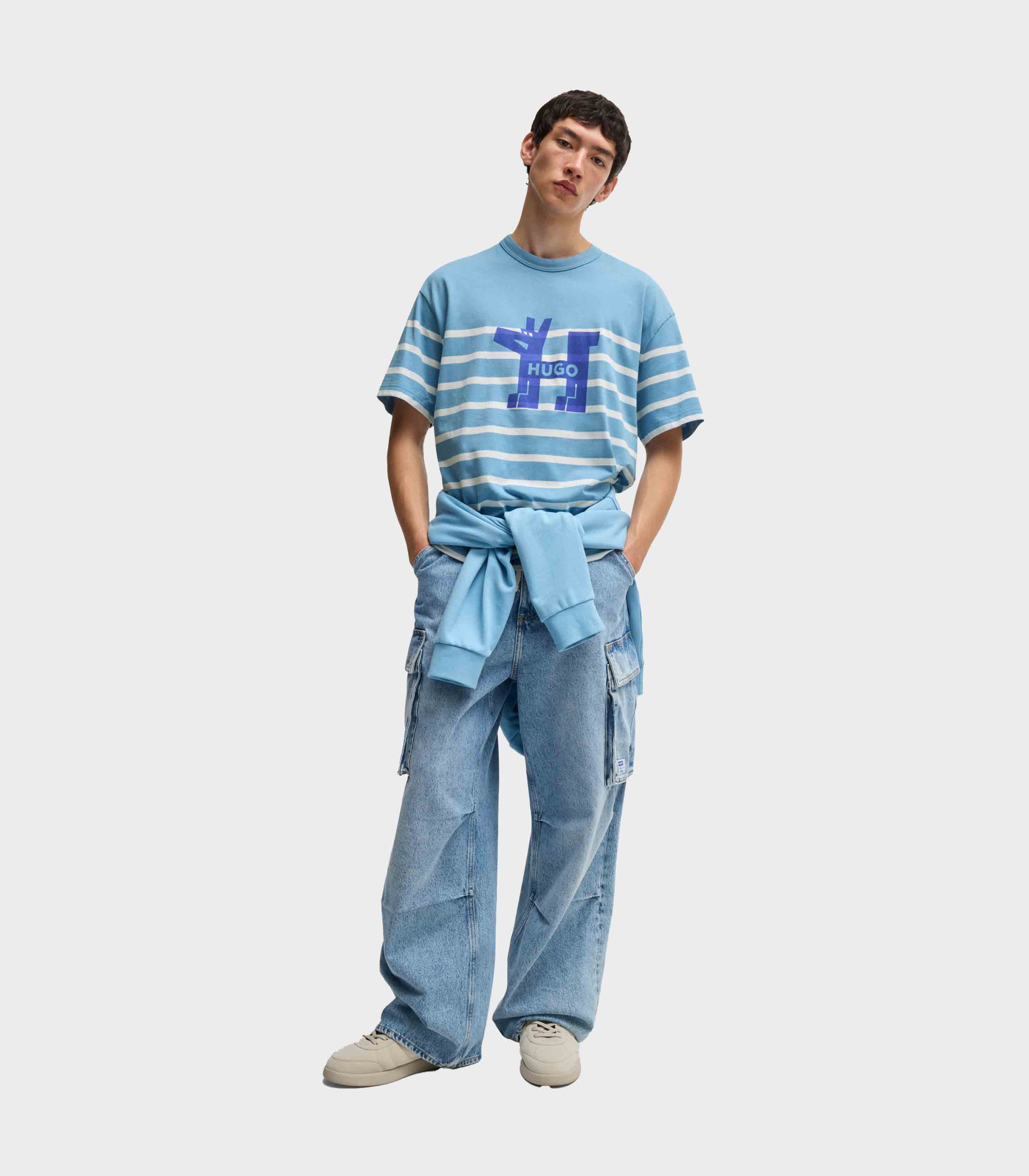 light Blue / White stripe