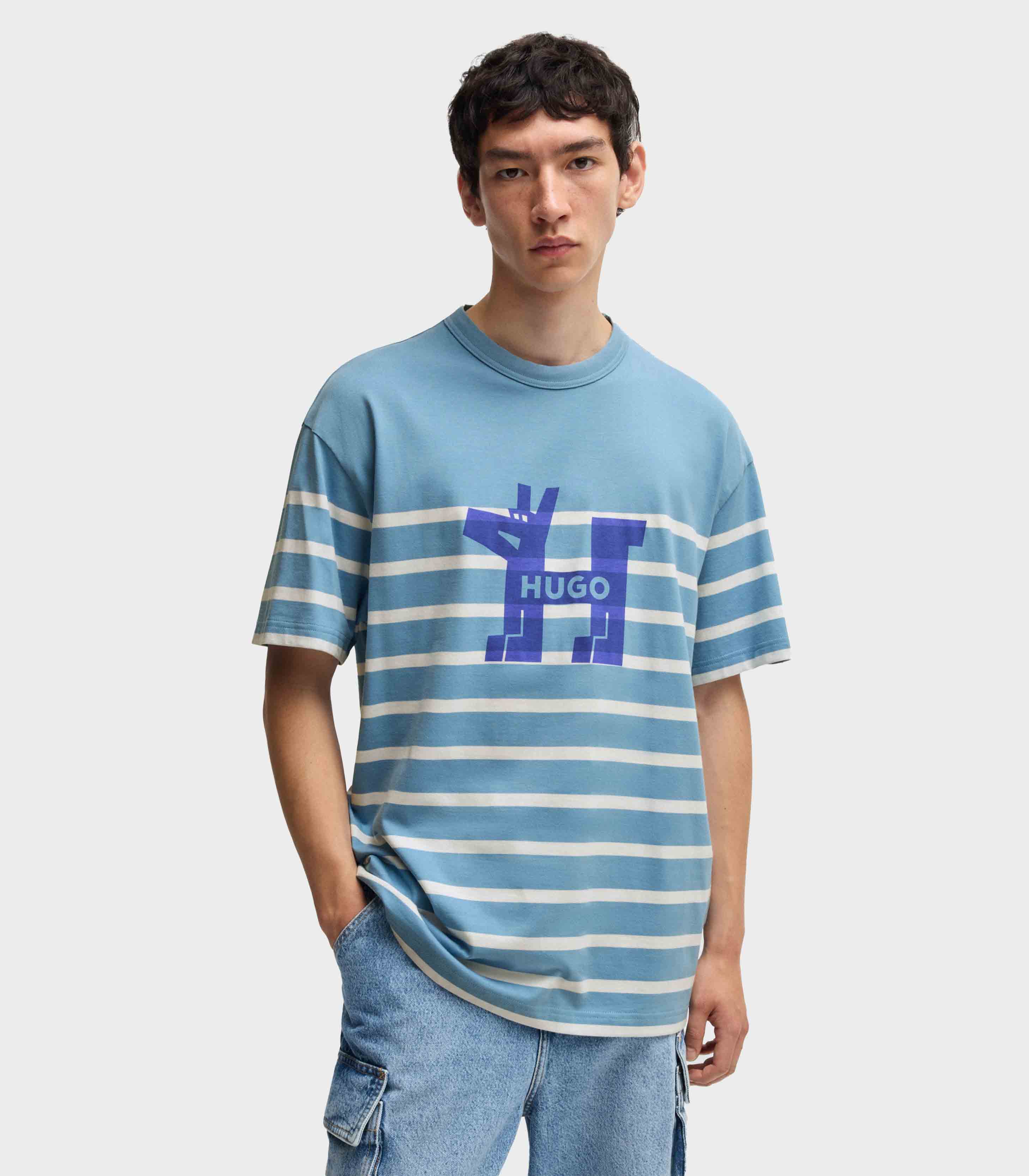 light Blue / White stripe