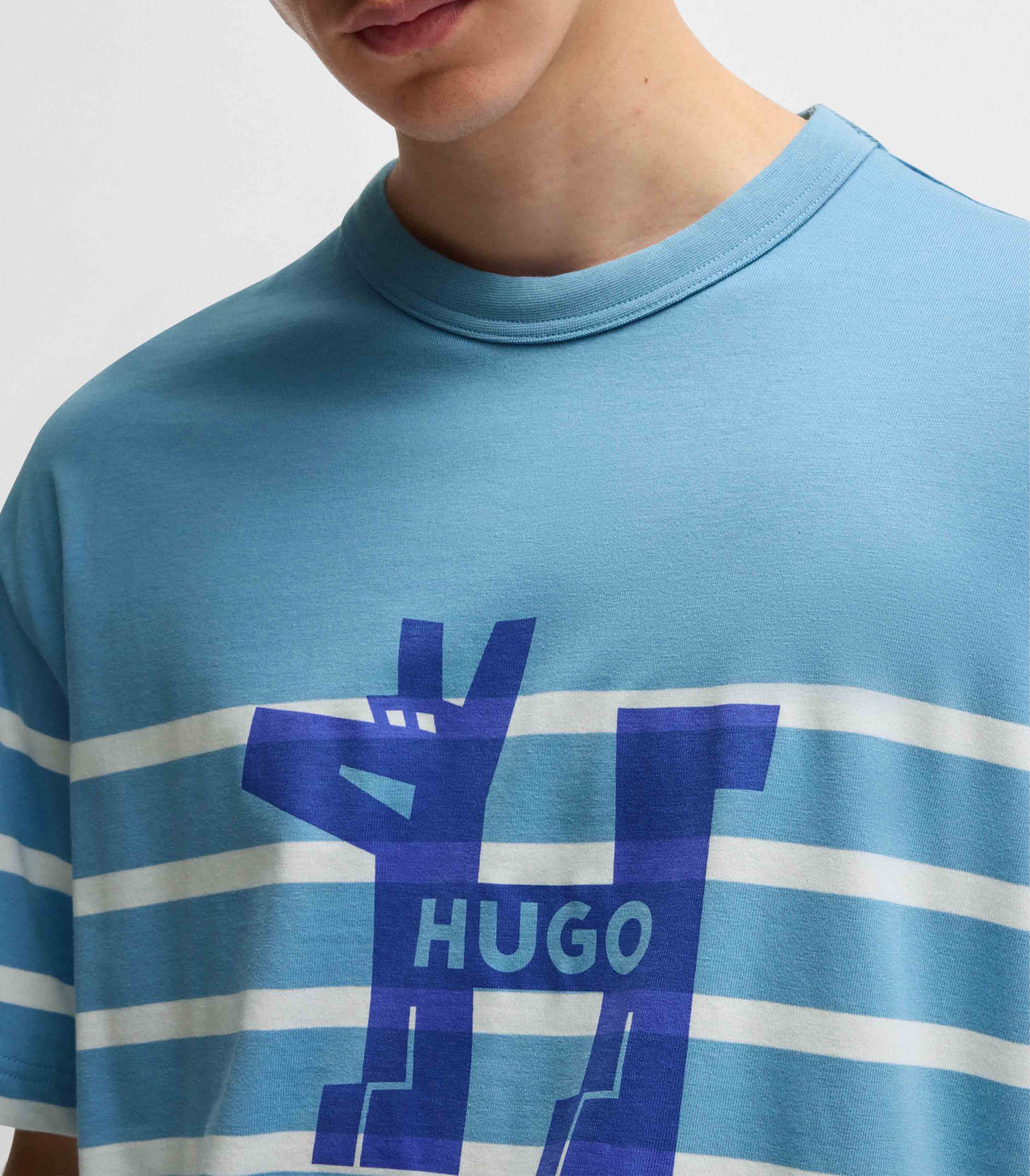 light Blue / White stripe