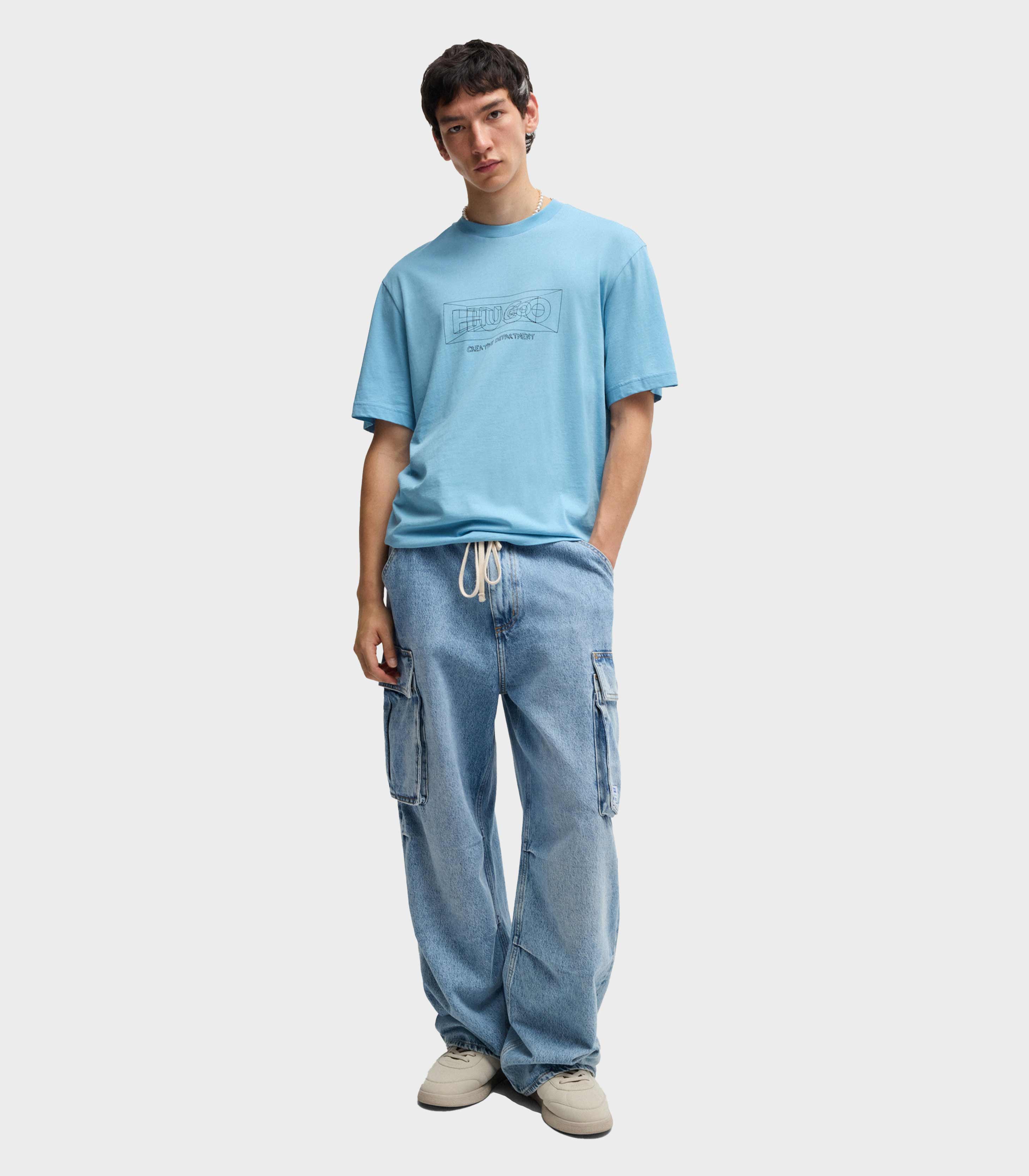 light Blue / White stripe