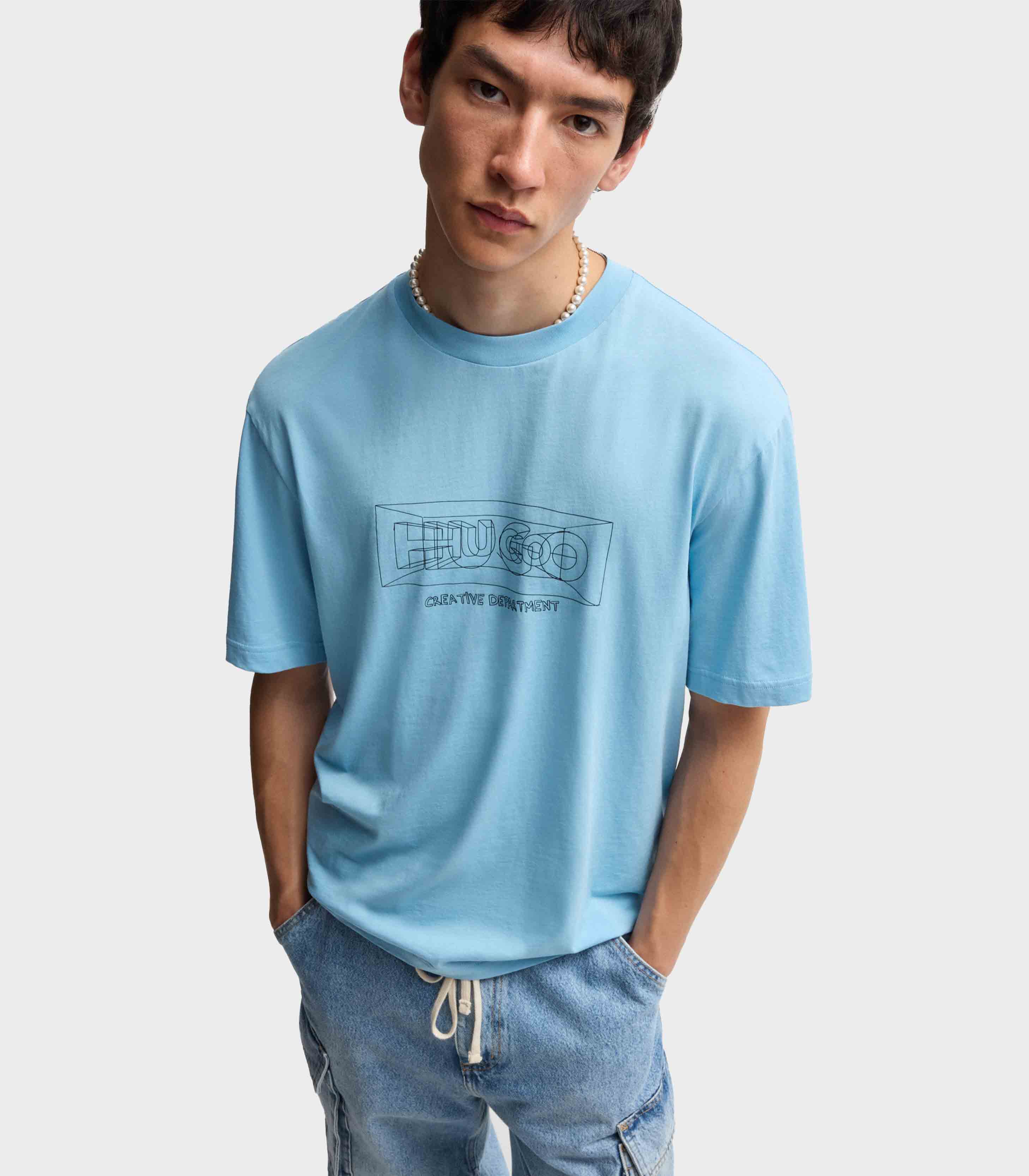 light Blue / White stripe