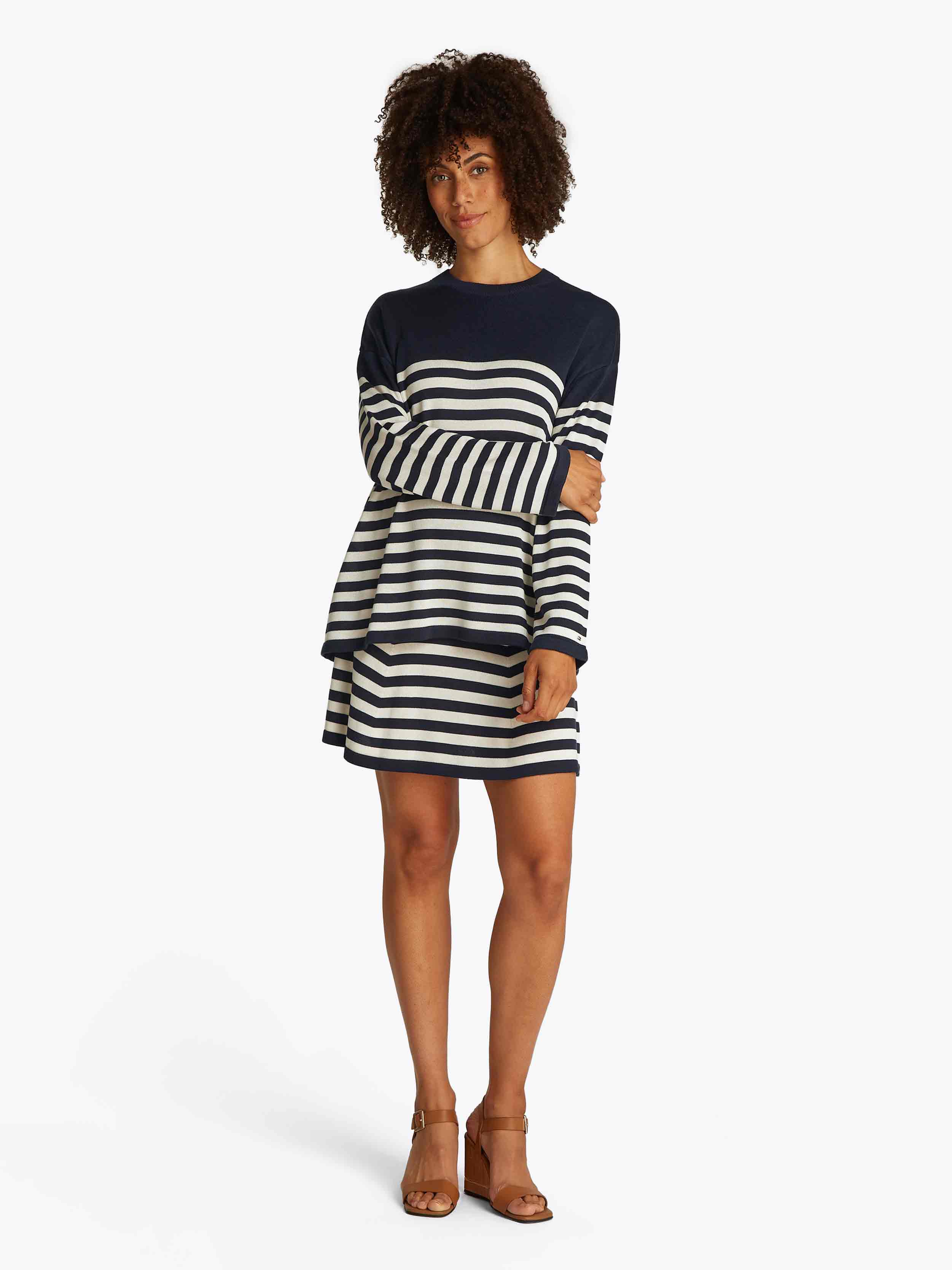 Ecru/Navy Blue