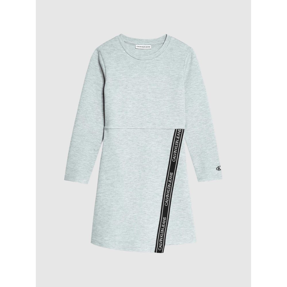 Calvin Klein – logo punto long sleeve wrap dress regular fit – girls –  Ofive Egypt